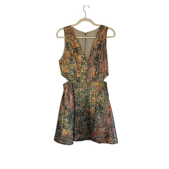 Alice + Olivia Varita Metallic Dress Size 8 - Picture 4 of 6